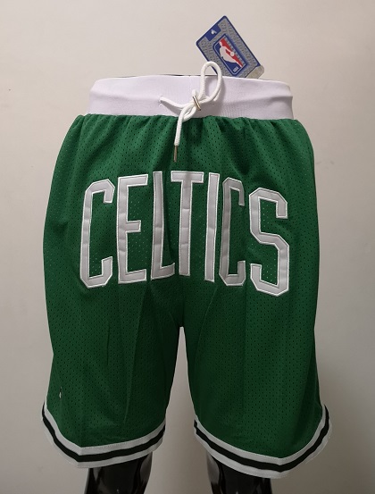 2020 Men NBA Boston Celtics green shorts